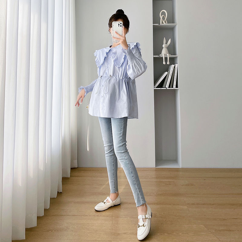 Women Formal Blouses For Evening Wear - 긴팔 셔츠 여성용 코튼 플래드 버튼다운