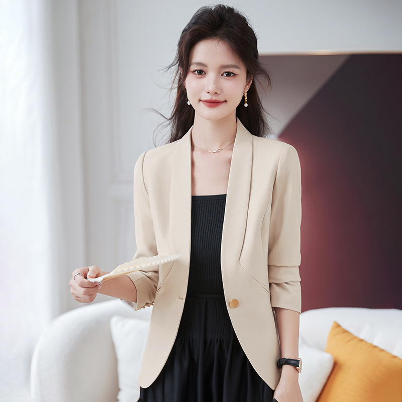 Women Formal Wear With Black Blazer - 여성용 정장 블레이저, 여성용 핑크 살구색