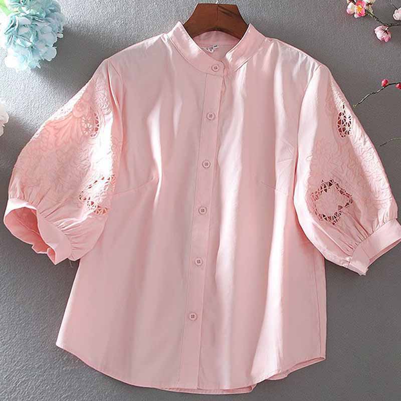 Female Formal Wear - 2025 순면 스탠드업 칼라, 할로우 아웃
