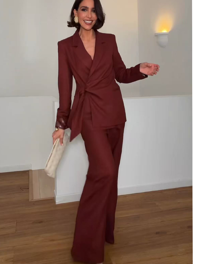Women'S Formal Wear Pants - 패션 오피스룩 여성 블레이저 팬츠 수트