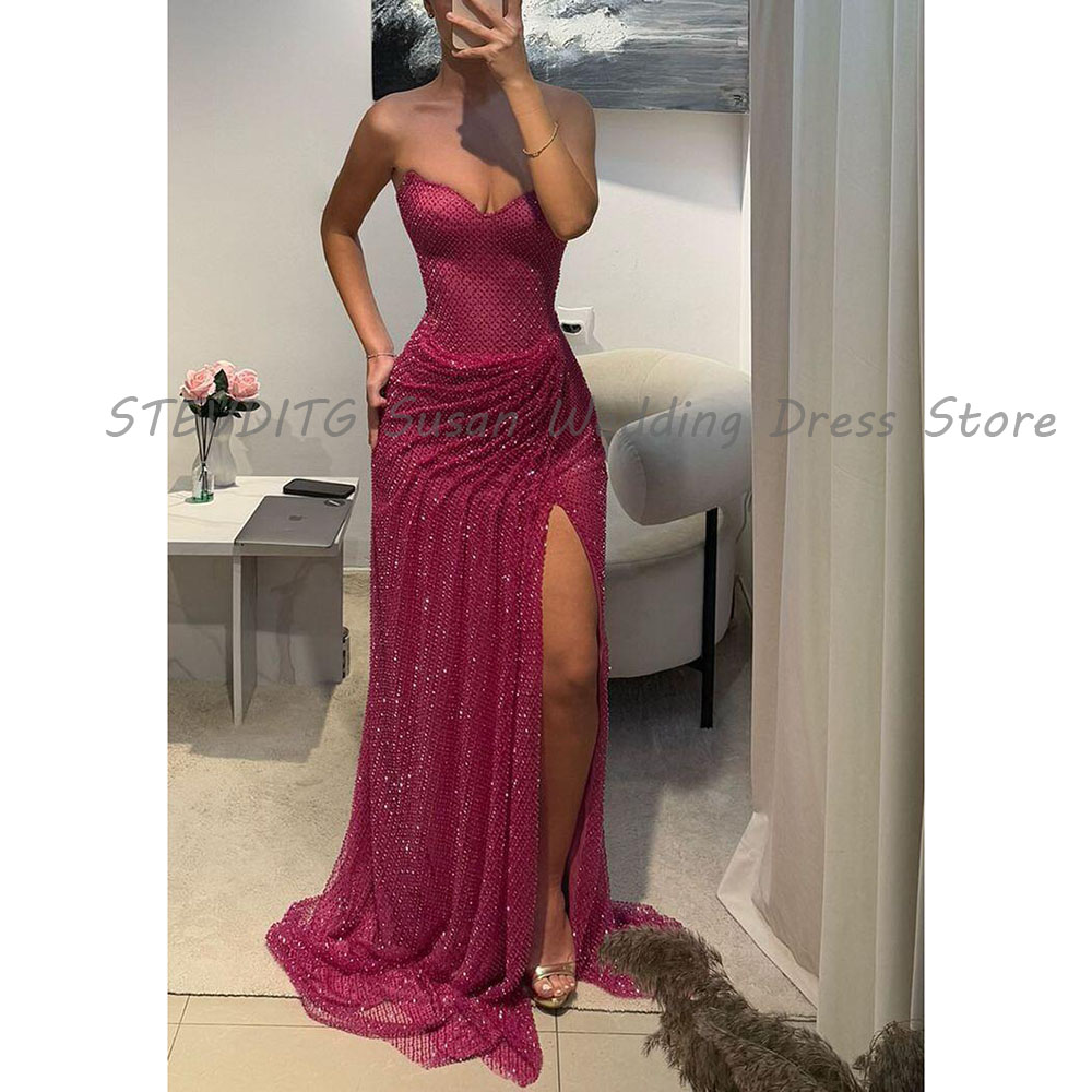 Formal Dress Female - 절묘한 이브닝 드레스 여성 벤트 Strapless