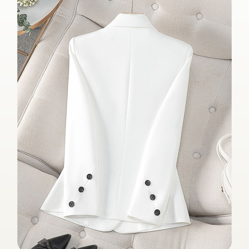 Women Formal Wear With Black Blazer - 2025 신상 봄 가을 화이트 블랙