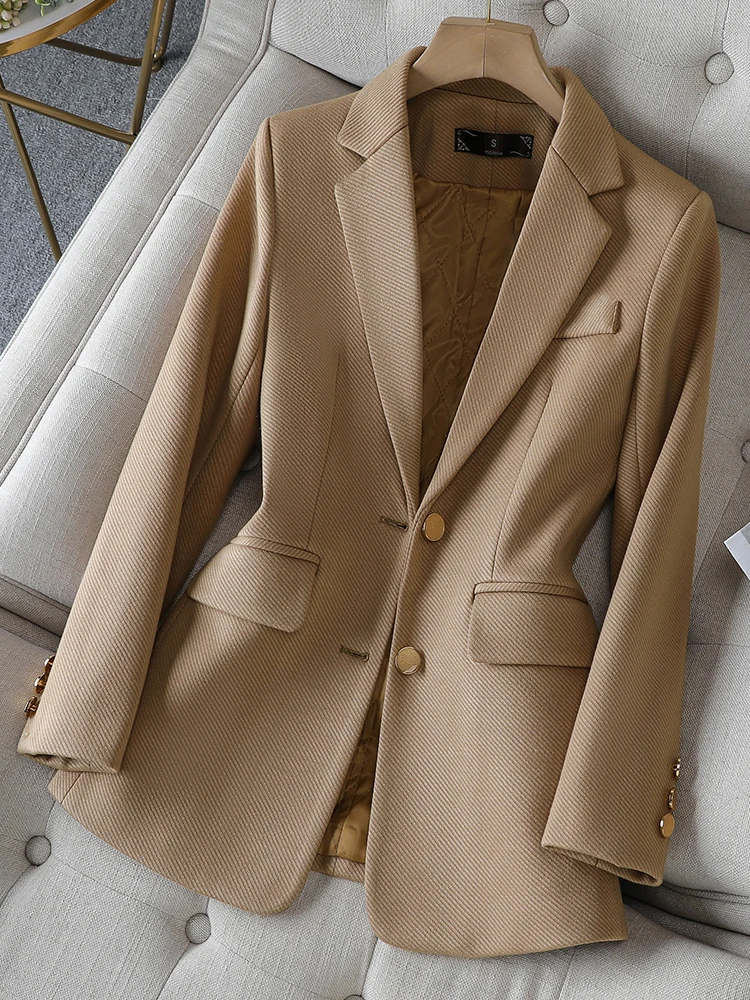 Women Formal Wear With Black Blazer - 패션 여성 블레이저 여성용 그린 블랙