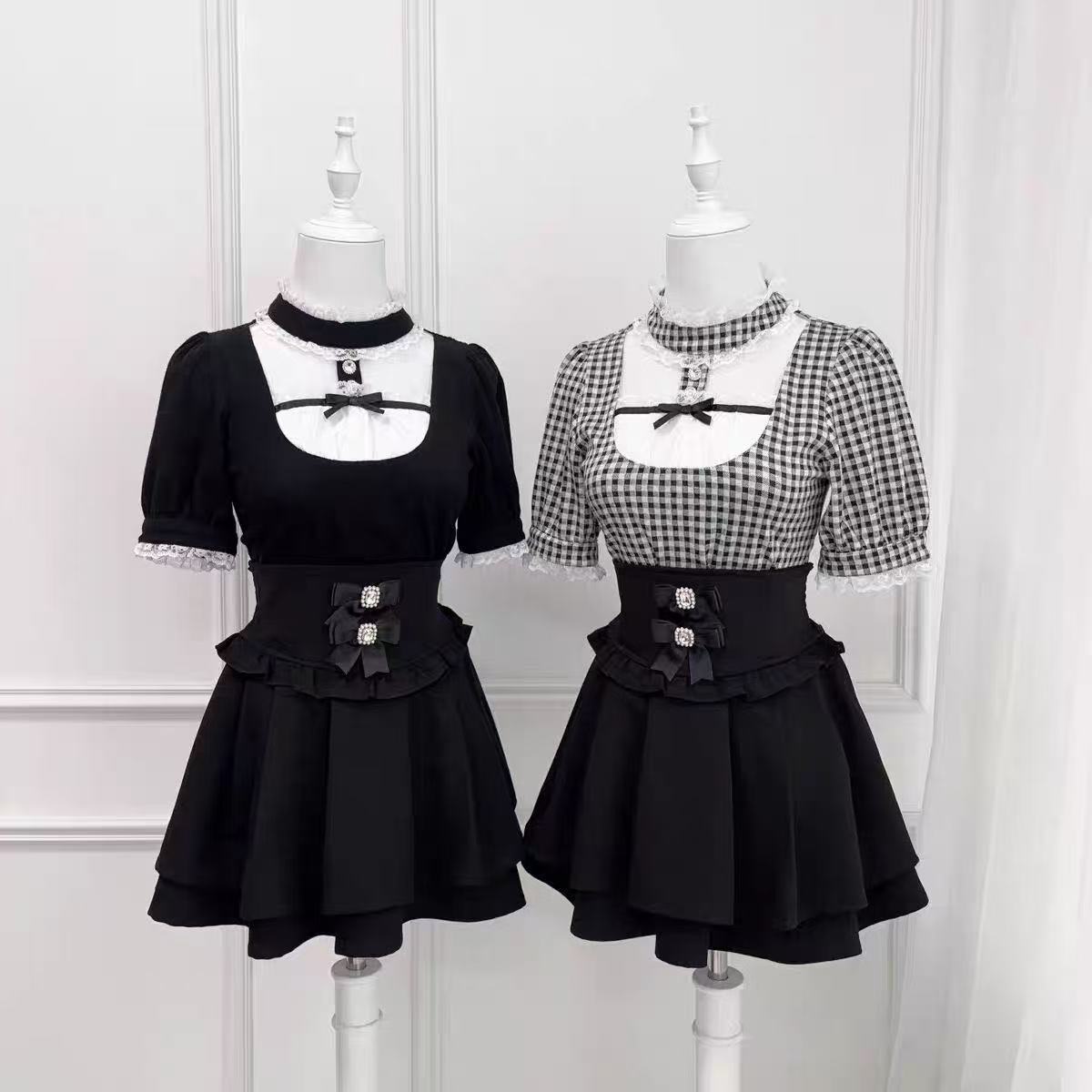 Women Formal Blouses For Evening Wear - 일본 로리타 블라우스 여성용 귀여운 하라주쿠