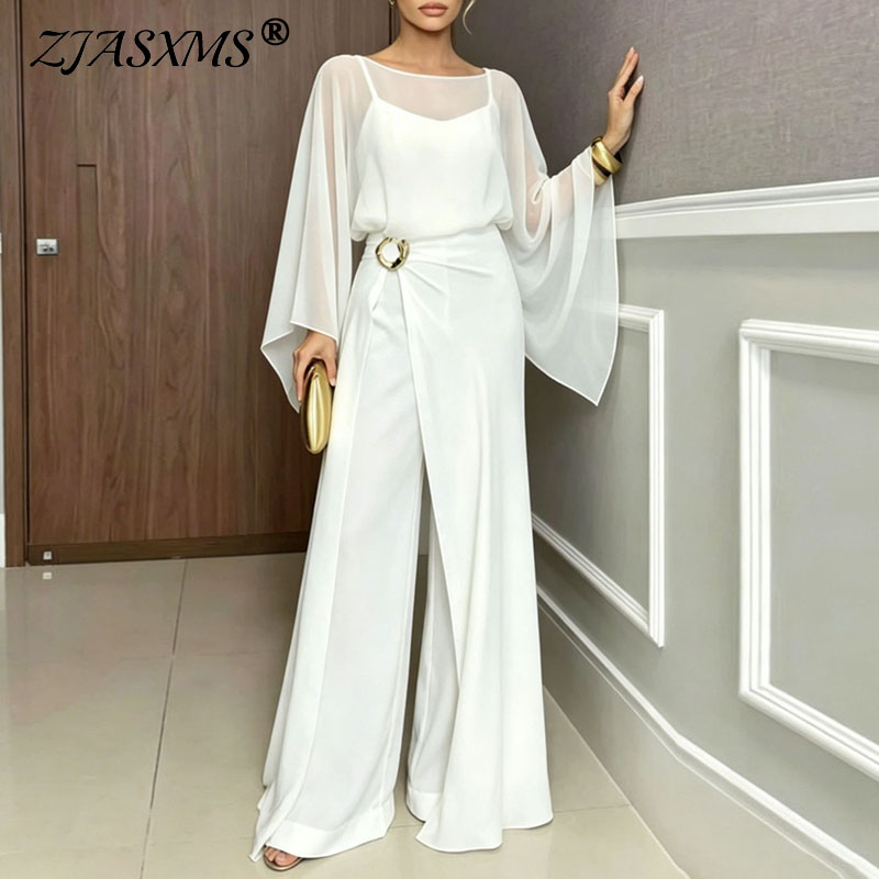 Female Formal Wear - 여성 정장 점프수트 2피스 세트 시스루