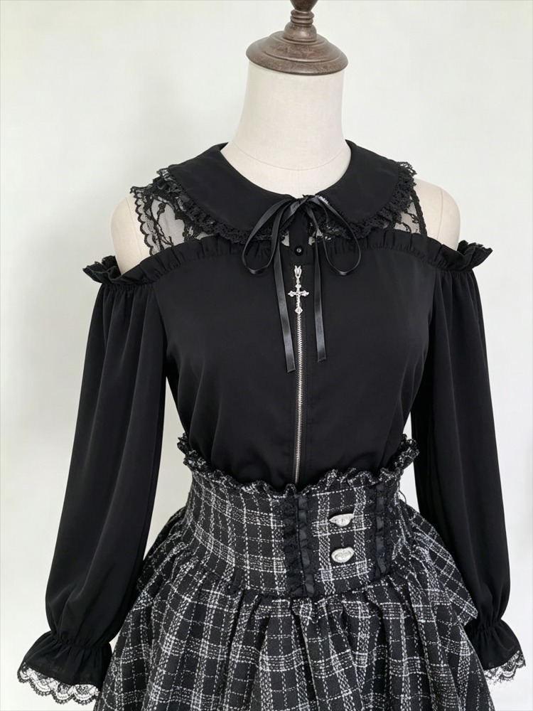 Women Formal Blouses For Evening Wear - 스위트 JK 블라우스 여성 일본 카와이