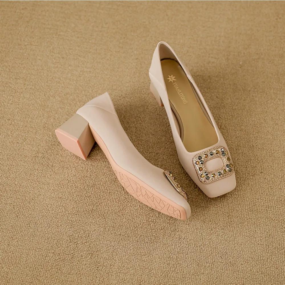 2026년 여성 정장용 하이힐, 사각 버클 장식의 굵은 - Women Formal Wear With Shoes 리뷰 및 가격