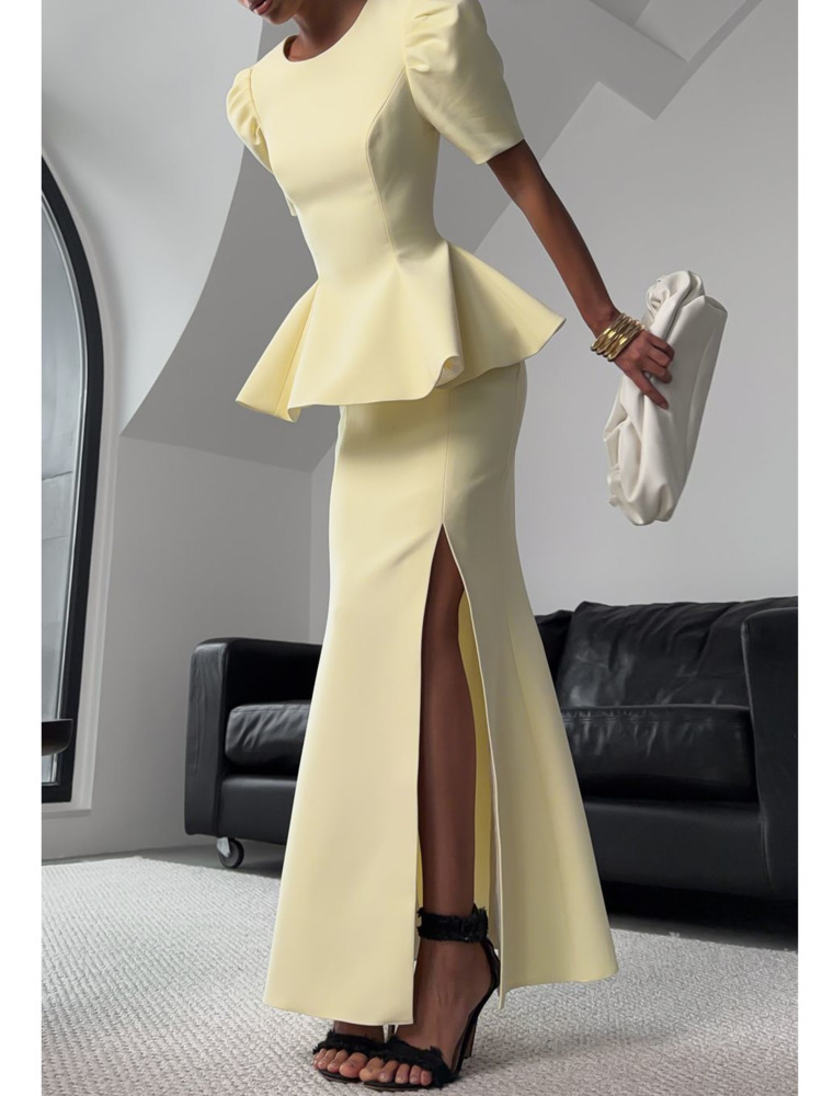 DFDG 여성 2026 봄 여름 투피스 퍼프 소매 페플 - Female Formal Wear 리뷰 및 가격