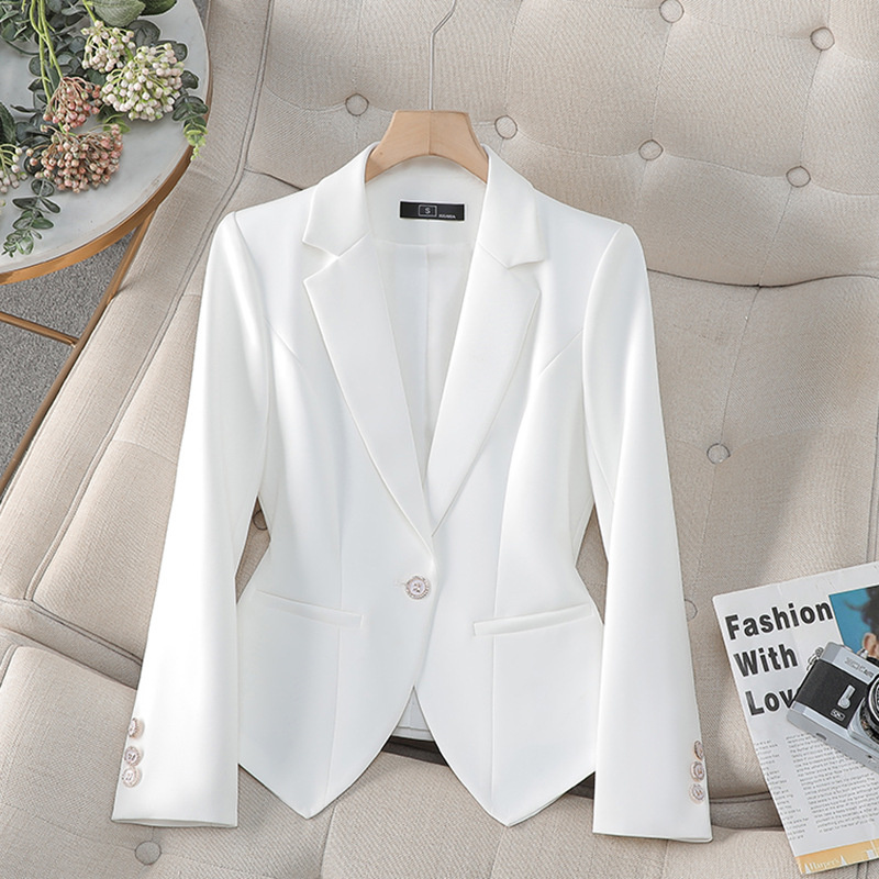 새로운 패션 여성 정장 블레이저 여성 레드 화이트 블랙 - Women Formal Wear With Black Blazer 리뷰 및 가격