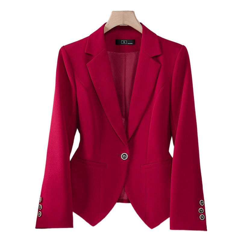새로운 패션 여성 정장 블레이저 여성 레드 화이트 블랙 - Women Formal Wear With Black Blazer 리뷰 및 가격