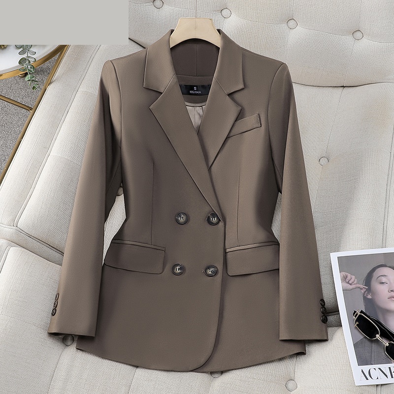 하이 퀄리티 여성용 블랙 다크 브라운 더블 브레스트 재 - Women Formal Wear With Black Blazer 리뷰 및 가격