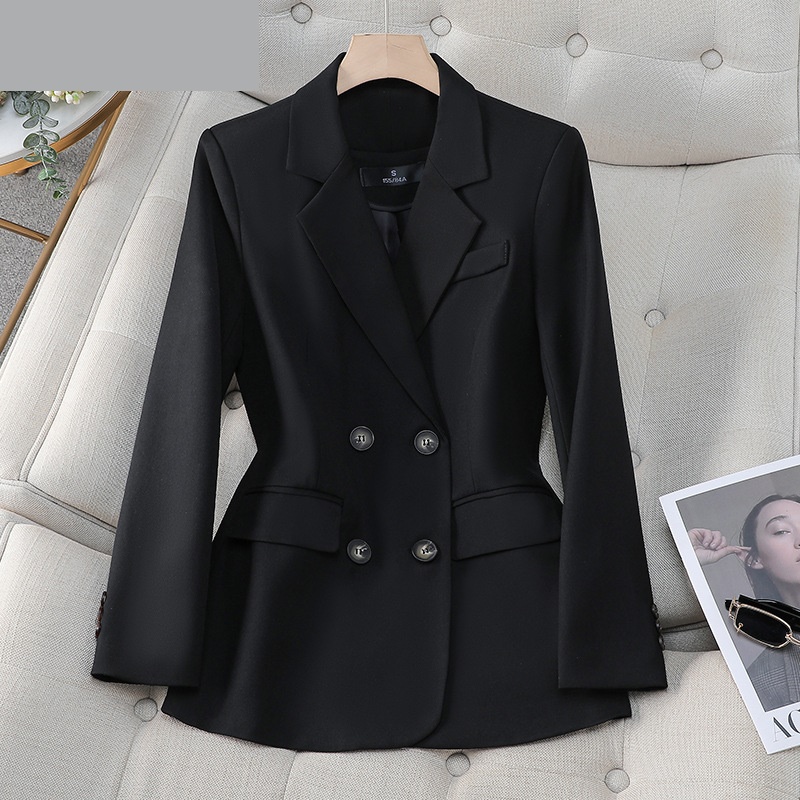 하이 퀄리티 여성용 블랙 다크 브라운 더블 브레스트 재 - Women Formal Wear With Black Blazer 리뷰 및 가격