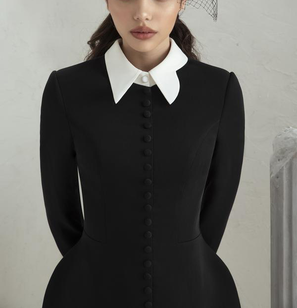테일러 샵 리틀 블랙 드레스 블랙 드레스 레트로 슬림하 - Formal Dress Female 리뷰 및 가격