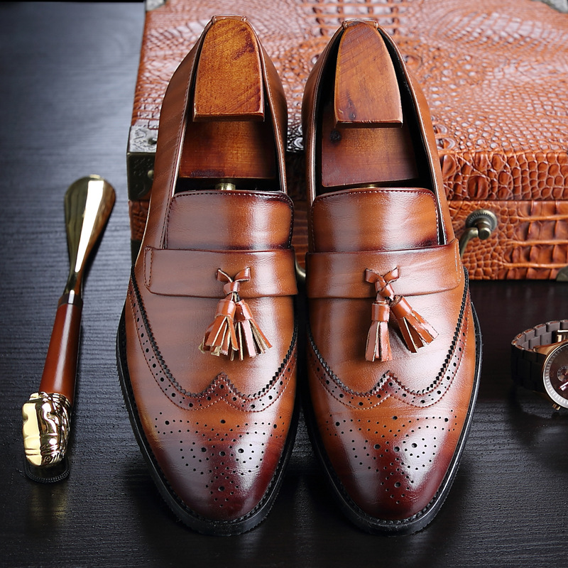 클래식 남성 가죽 태슬 로퍼 수제 슬립온 캐주얼 정장  - Formal Wear Women'S Loafers 리뷰 및 가격