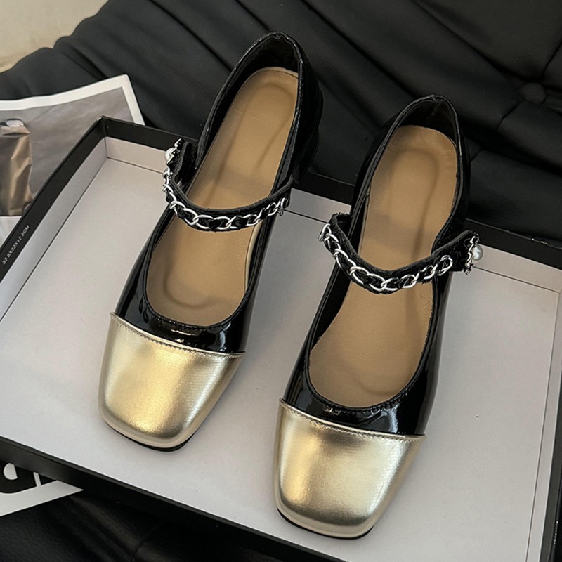 2026 펄 클래스프 두꺼운 굽 하이힐 블랙 화이트 클 - Formal Women Daily Wear Slippers 리뷰 및 가격