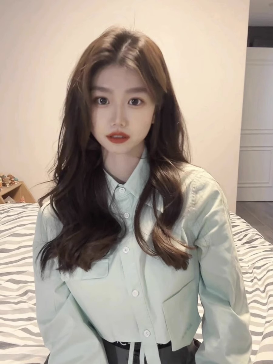 긴 소매 셔츠 여성 스트라이프 프릴 버튼 다운 탑 달콤 - Women Formal Blouses For Evening Wear 리뷰 및 가격