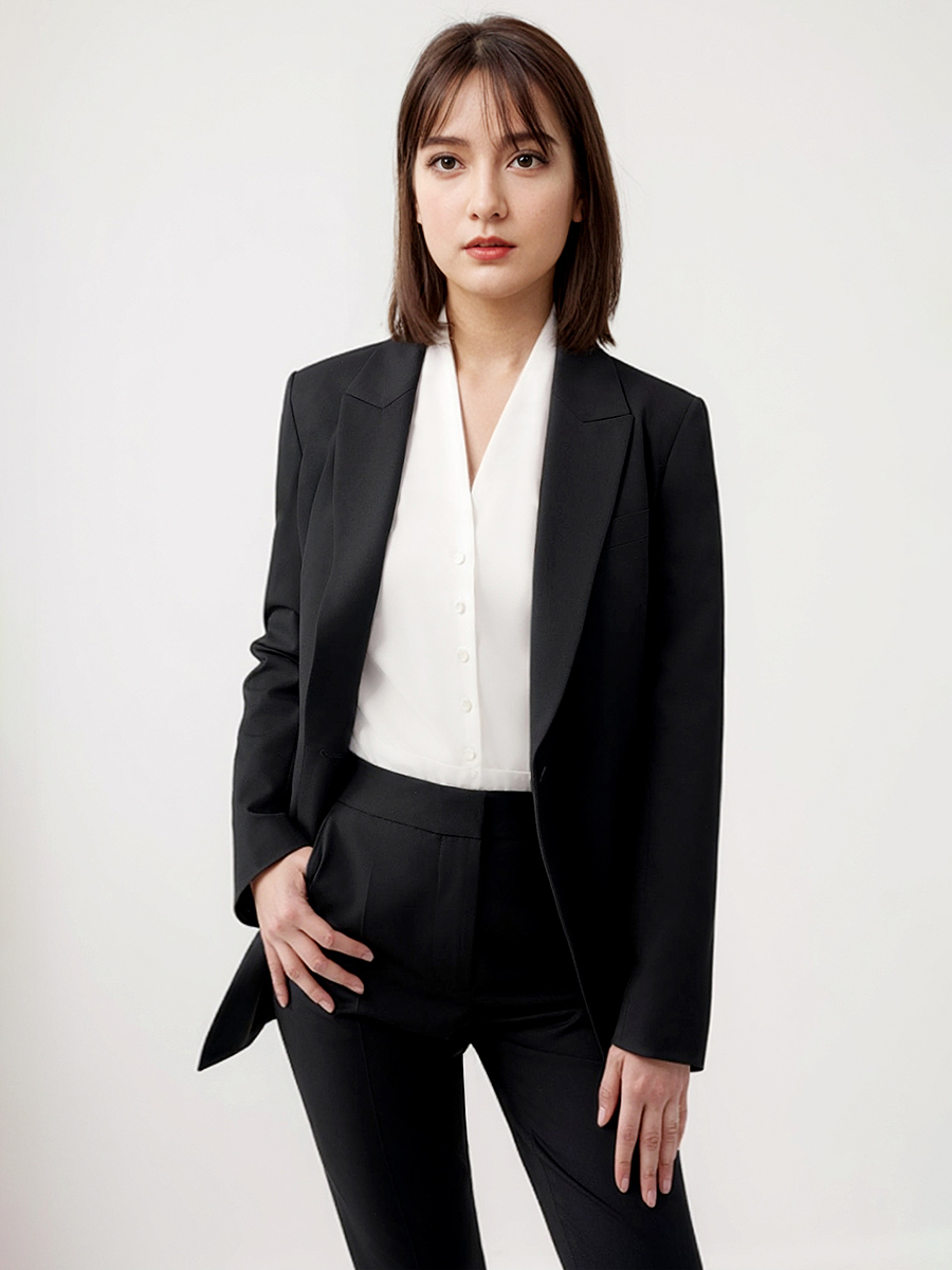 여성용 정장 세트 블레이저 바지, 오피스 레이디 가을  - Women Formal Wear With Black Blazer 리뷰 및 가격
