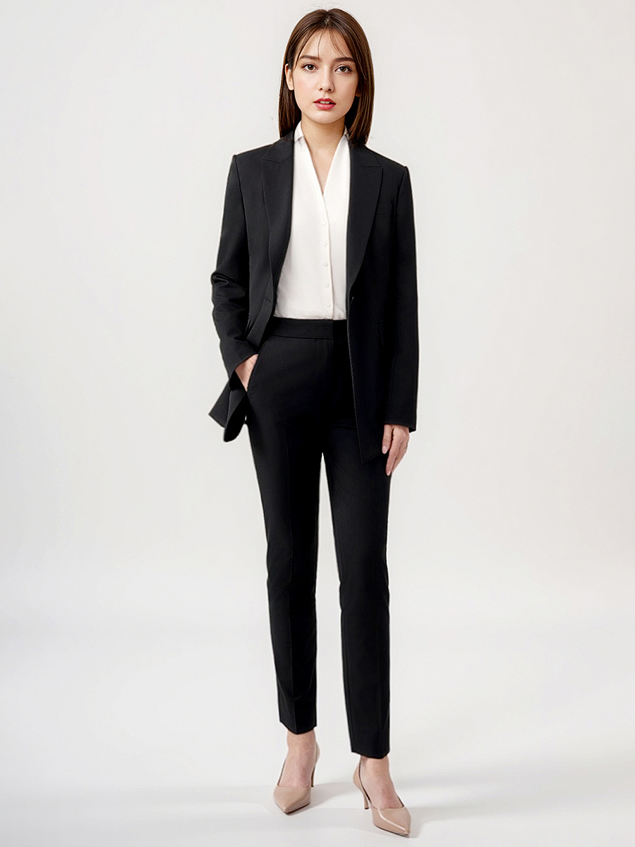 여성용 정장 세트 블레이저 바지, 오피스 레이디 가을  - Women Formal Wear With Black Blazer 리뷰 및 가격