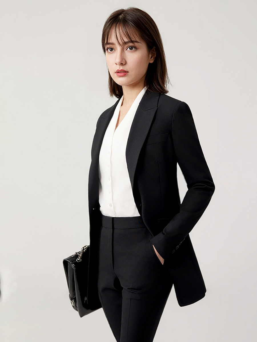 여성용 정장 세트 블레이저 바지, 오피스 레이디 가을  - Women Formal Wear With Black Blazer 리뷰 및 가격