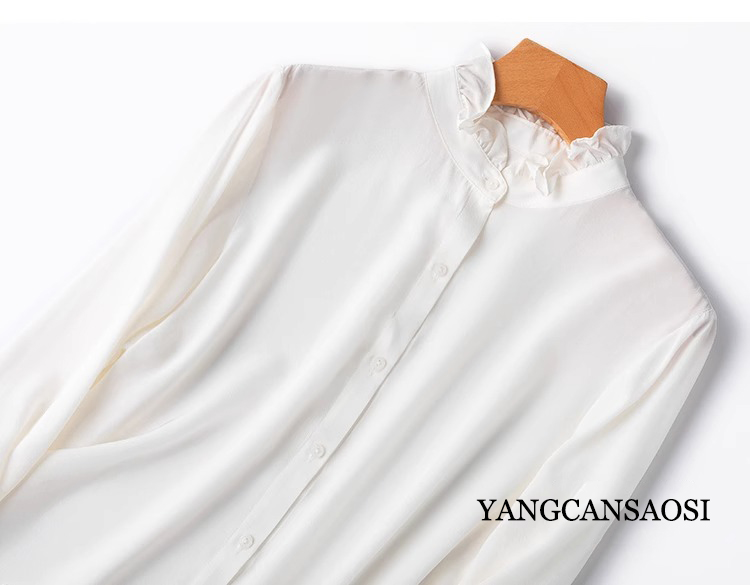 2025 여성 패션 새로운 100% 천연 뽕나무 실크  - Silk Blouse Button 리뷰 및 가격