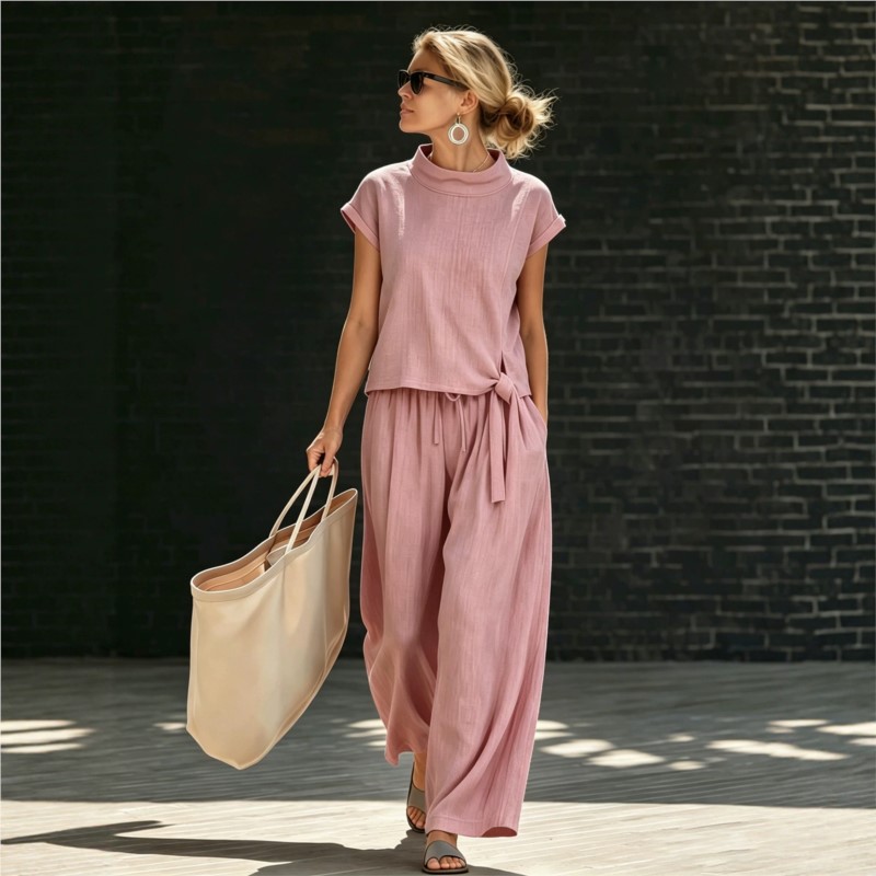 2026 신상 여름 여성 바지 세트 단색 버튼 V넥 우 - Women'S Formal Wear Pants 리뷰 및 가격