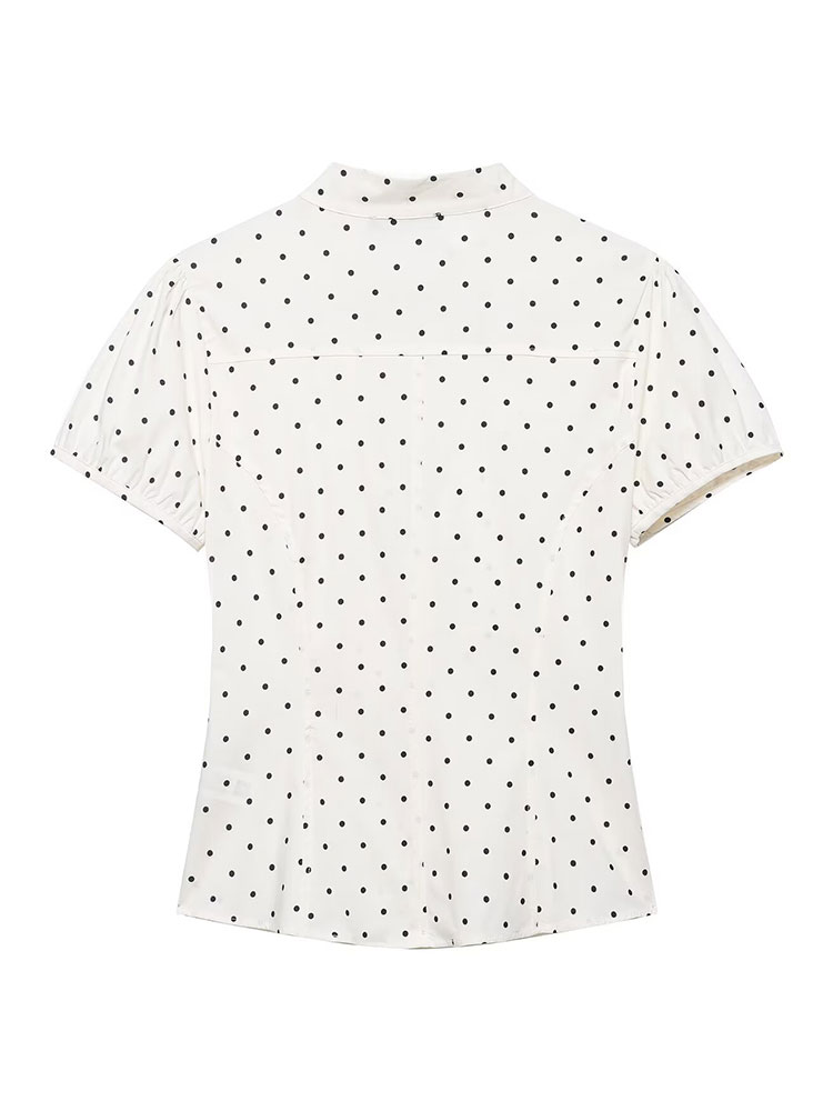HH 빈티지 레트로 여성용 흰색 셔츠 물방울 무늬 블라 - Women Formal Blouses For Evening Wear 리뷰 및 가격