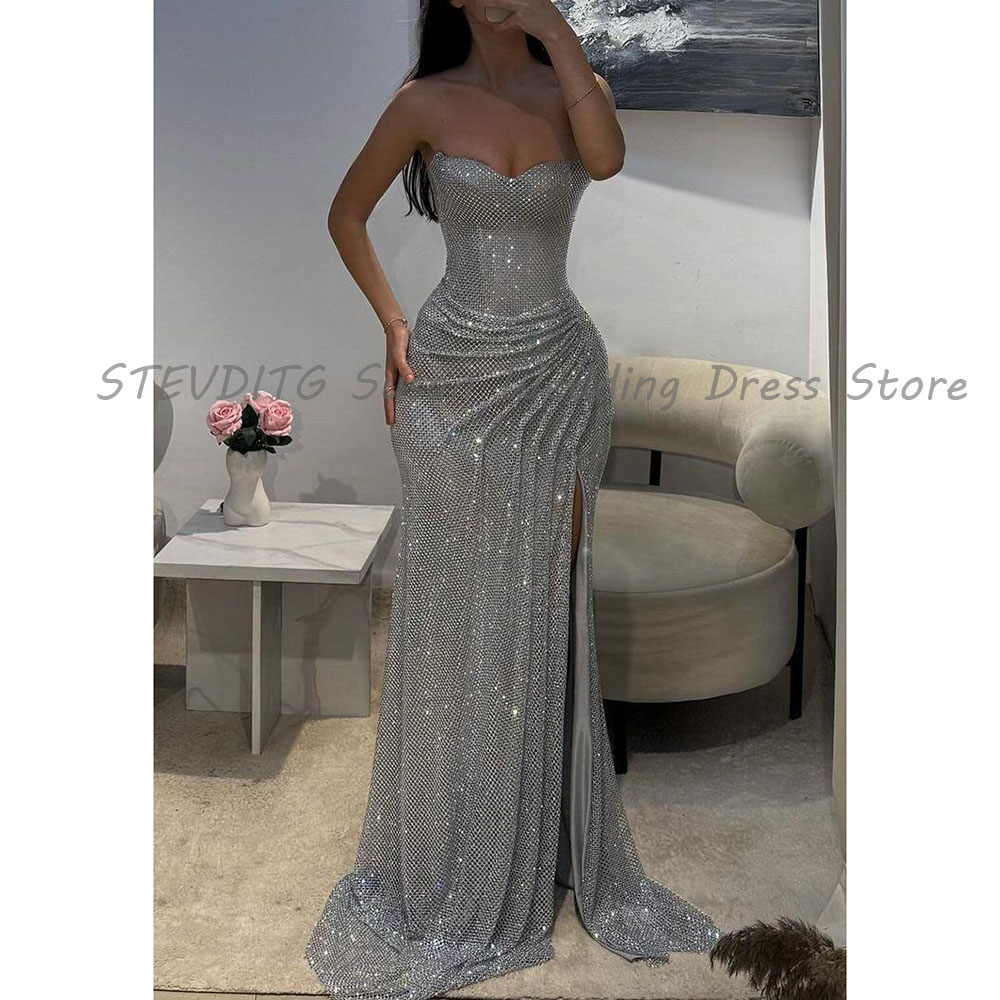 절묘한 이브닝 드레스 여성 벤트 Strapless 민소 - Formal Dress Female 리뷰 및 가격