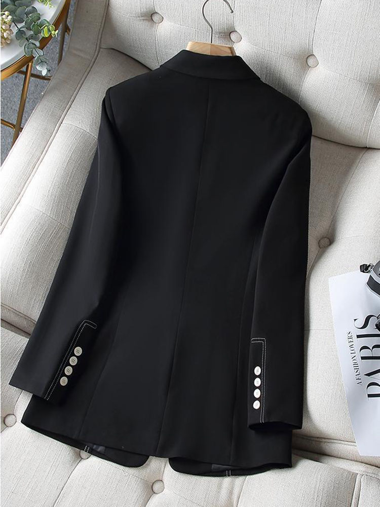 새로운 패션 여성 정장 블레이저 여성용 흰색 검정색 긴 - Women Formal Wear With Black Blazer 리뷰 및 가격