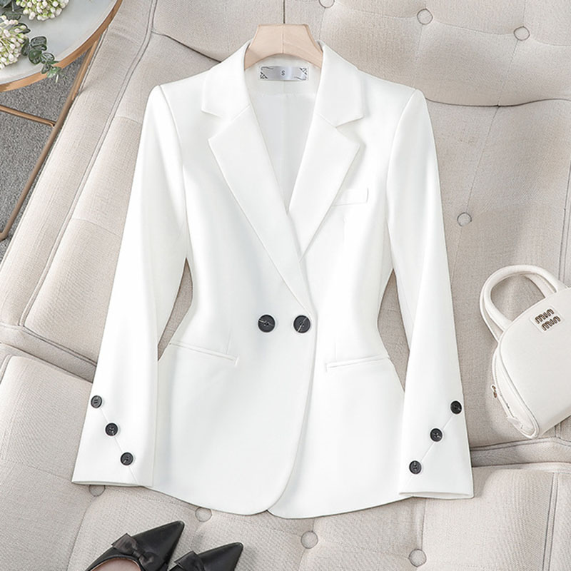 2025 신상 봄 가을 화이트 블랙 블레이저 여성 롱  - Women Formal Wear With Black Blazer 리뷰 및 가격