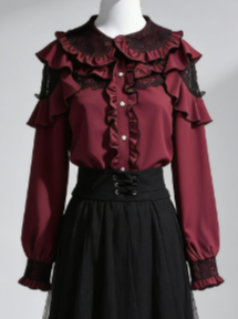 카와이 하라주쿠 JK 여성용 보우 레이스 경량 귀여운  - Women Formal Blouses For Evening Wear 리뷰 및 가격