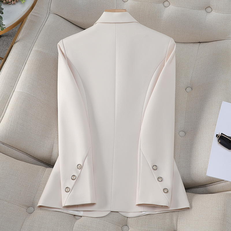 여성 더블 브레스트 솔리드 블레이저 가을 살구 블랙 카 - Women Formal Wear With Black Blazer 리뷰 및 가격