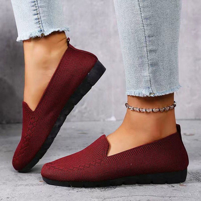 여성용 니트 로퍼 경량 안티 슬립 여성 플랫 슈즈 데일 - Formal Wear Women'S Loafers 리뷰 및 가격
