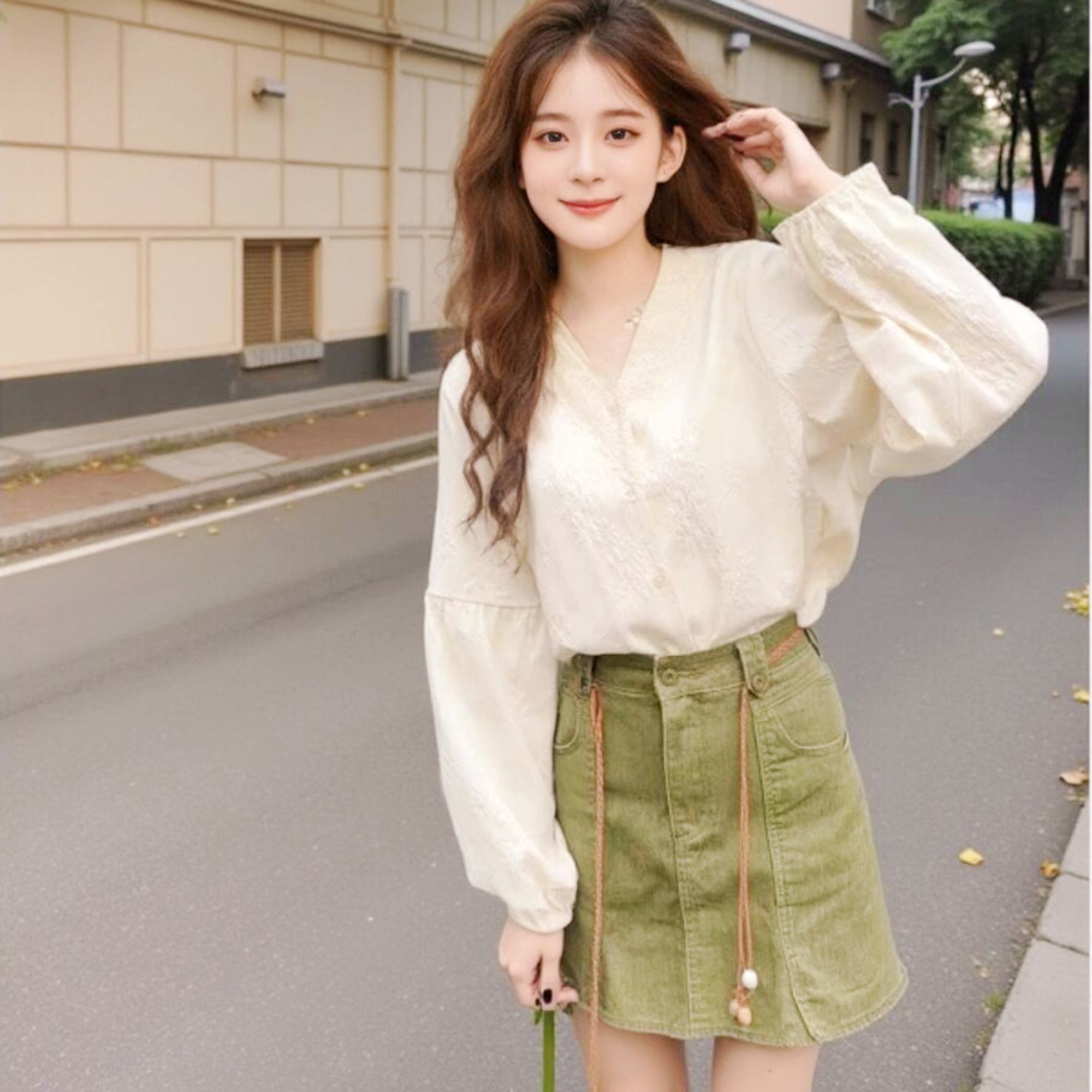 긴 소매 셔츠 여성 쉬폰 레이스 업 슬림 피트 프릴 턴 - Women Formal Blouses For Evening Wear 리뷰 및 가격