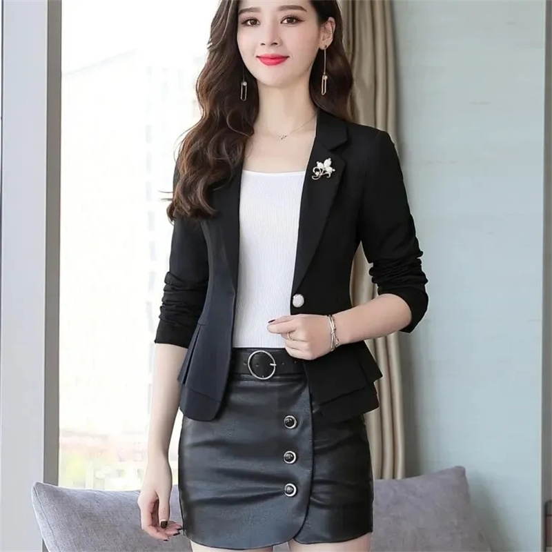 여성용 레드 그린 베이지 블랙 솔리드 여성 비즈니스 워 - Women Formal Wear With Black Blazer 리뷰 및 가격