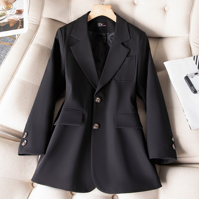 여성용 정장 블레이저 코트, 긴 소매 싱글 브레스트 재 - Women Formal Wear With Black Blazer 리뷰 및 가격