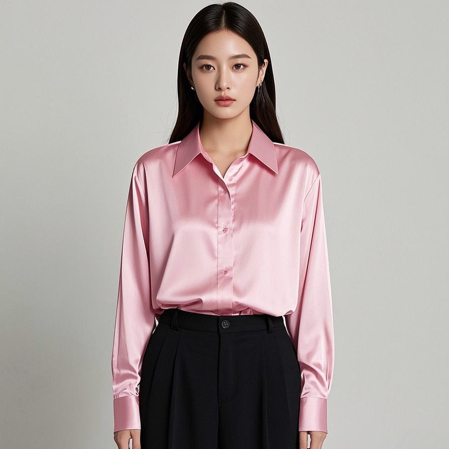 한국 오피스 레이디 트렌드 캐주얼 셔츠 여성용 우아한  - Silk Blouse Button 리뷰 및 가격