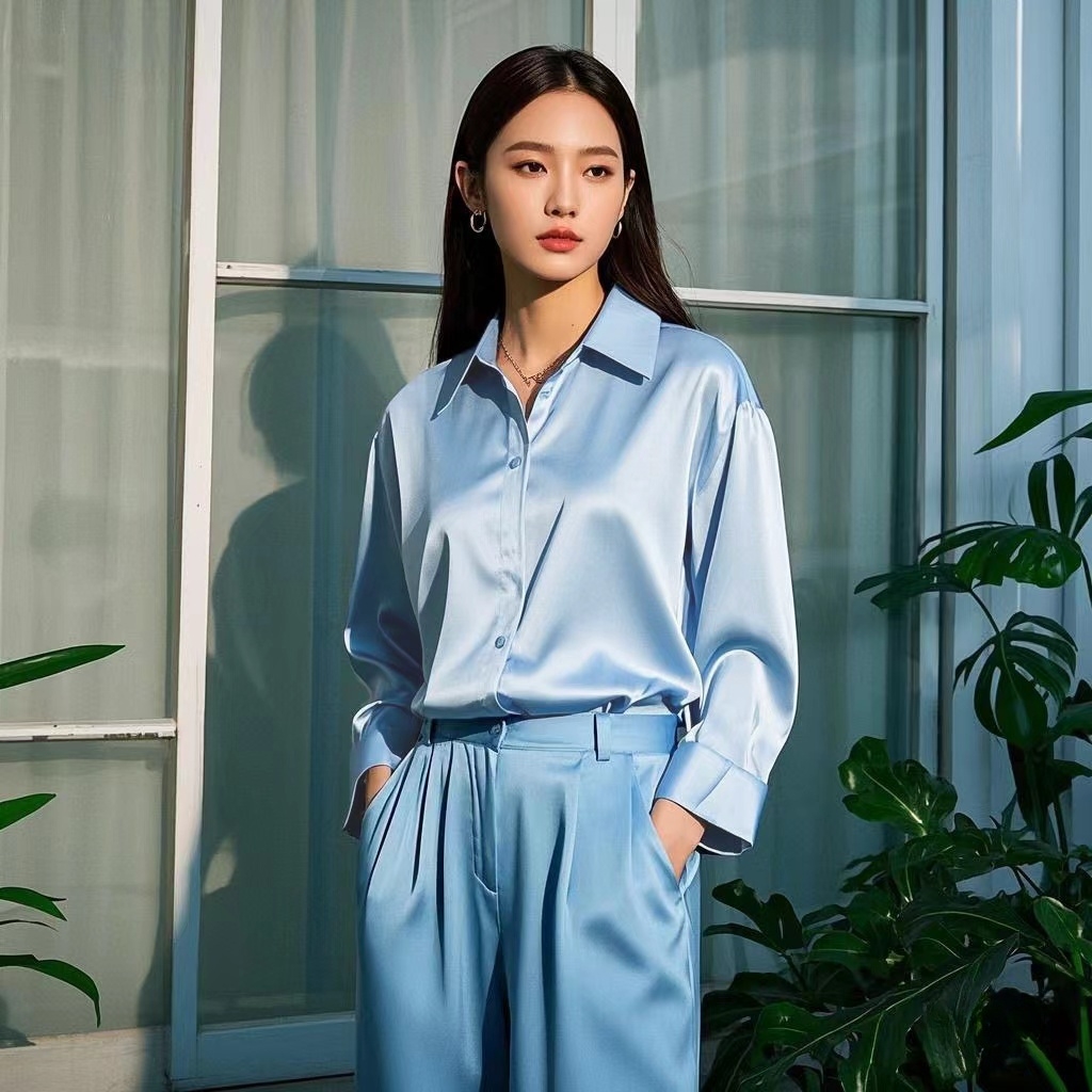 한국 오피스 레이디 트렌드 캐주얼 셔츠 여성용 우아한  - Silk Blouse Button 리뷰 및 가격